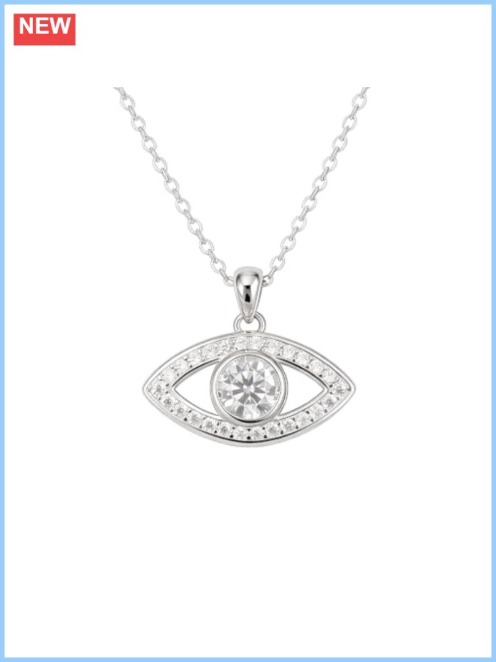 S925 Sterling Silver Moissanite Pendant Necklace Round Brilliant Adjustable